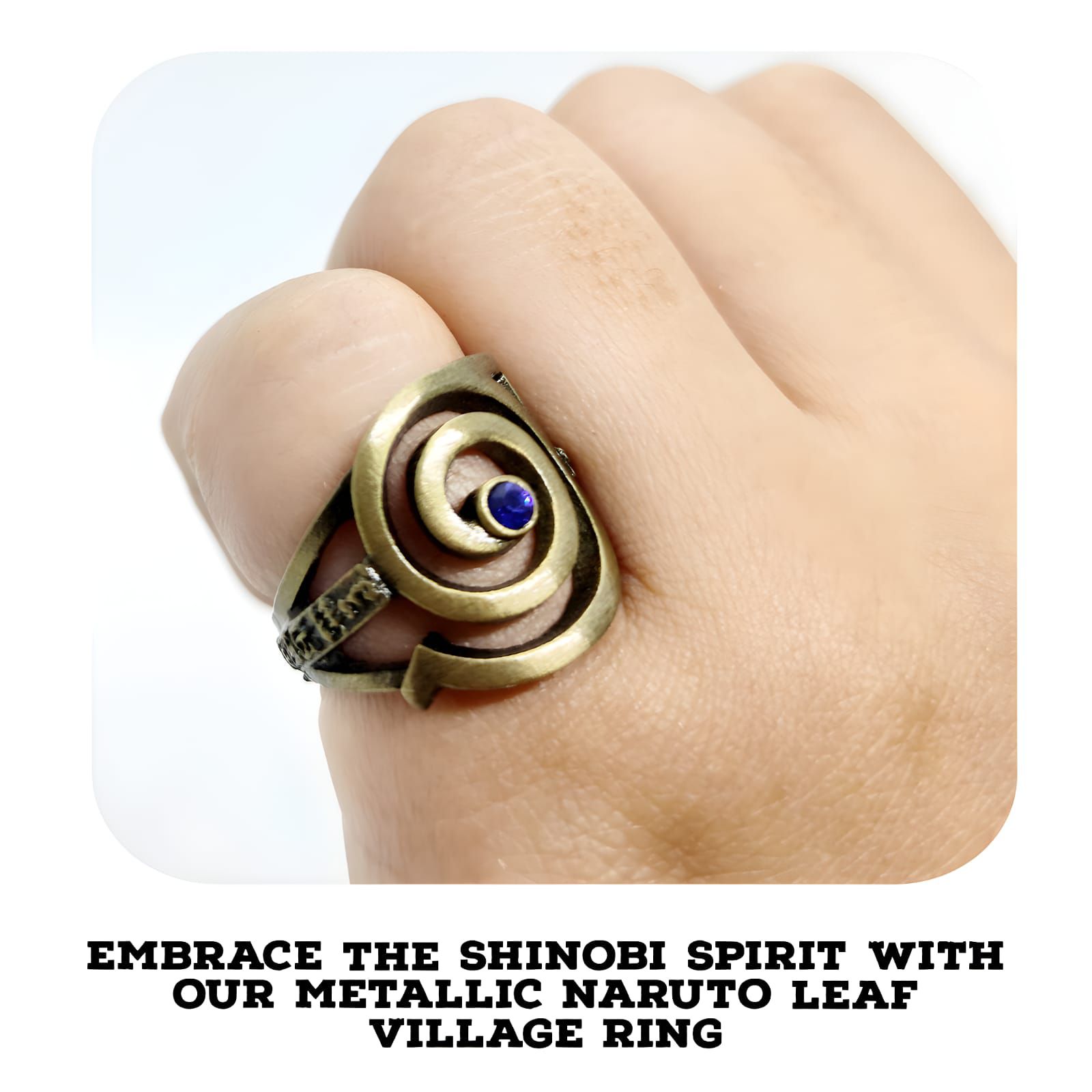 Godgifters Naruto Metallic Leaf Village Anime Ring For Both Men And Women
