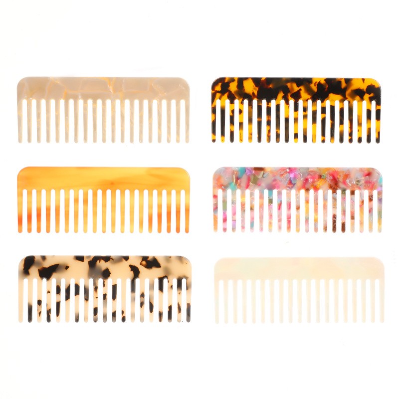 1pc acetic acid wide teeth hair comb portable makeup comb suitable for all kinds of hairstyles and colors hair comb