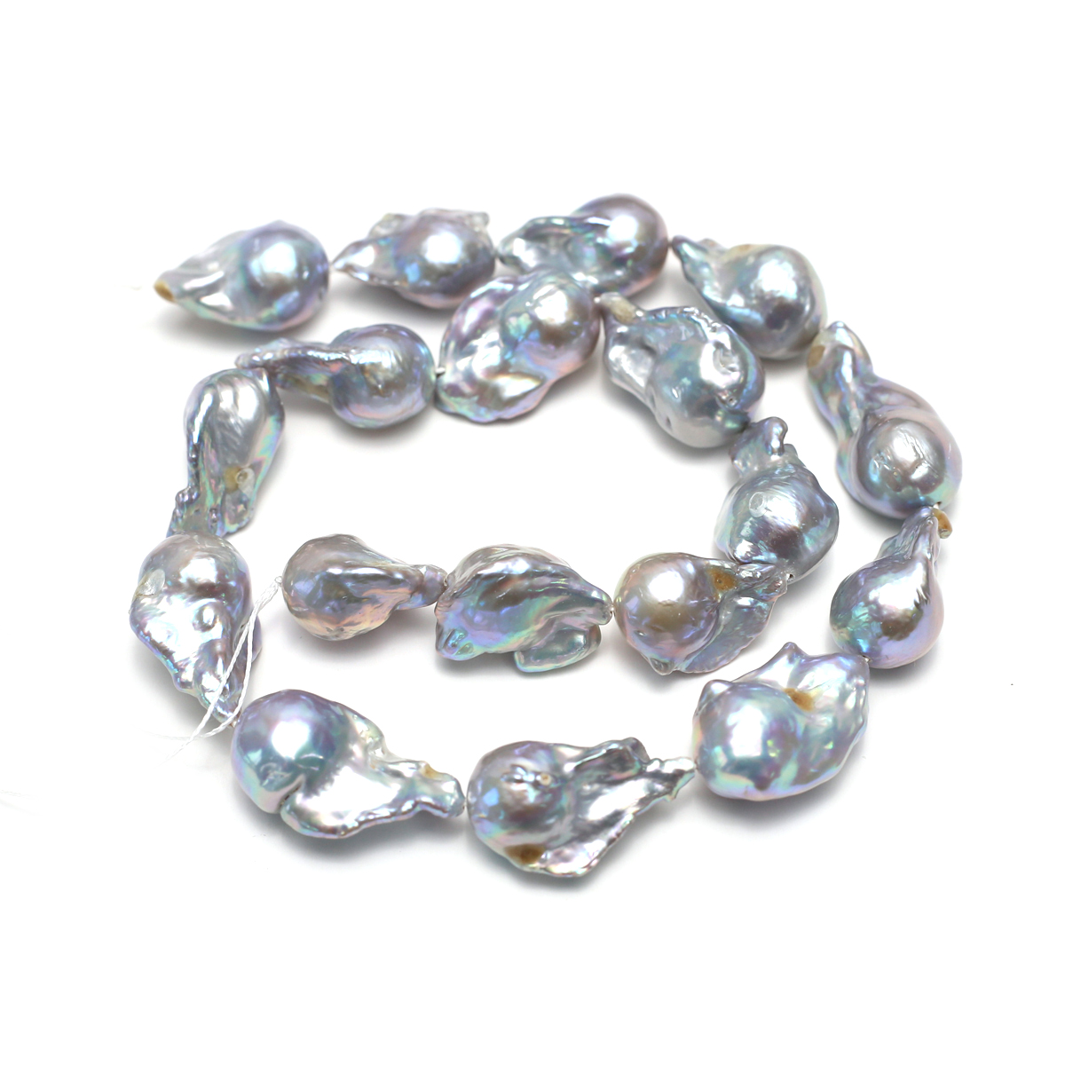 12-15mm AAAAA Natural Freshwater Pearl Gray Baroque GlitterLoose Bead Jewelry Make DIY Necklace Bracelet Wedding Gift Women