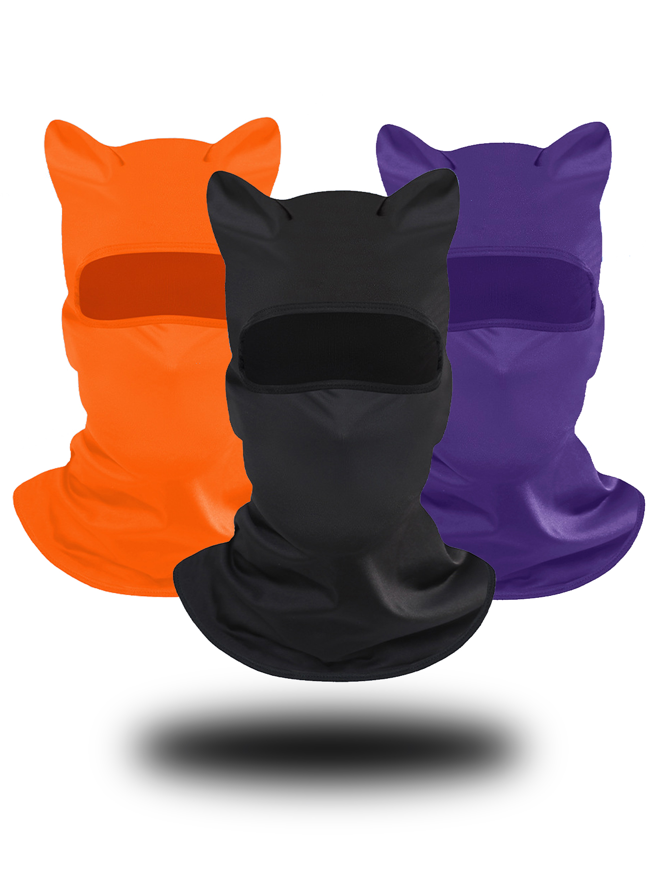 3pcs/2pcs/1pc Outdoor breathable funny standing ear cycling sunscreen balaclava mask hood Suitable for Halloween Mischief
