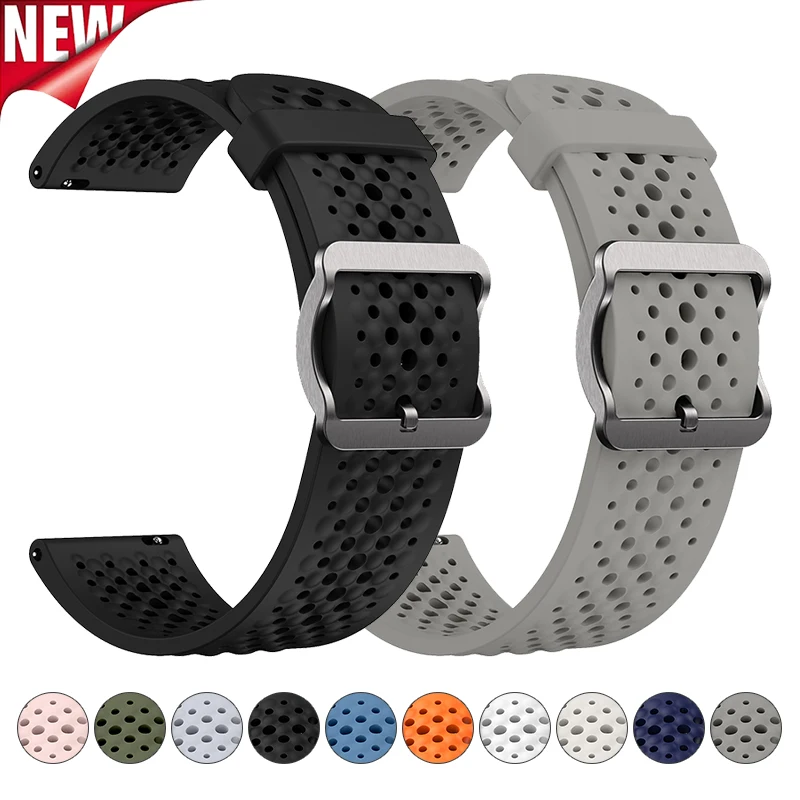 22mm Breathe Silicone Strap for Watch S4 Sport Wristband for GT4 46mm GT3 4Pro Bracelet for Gear S3 Band
