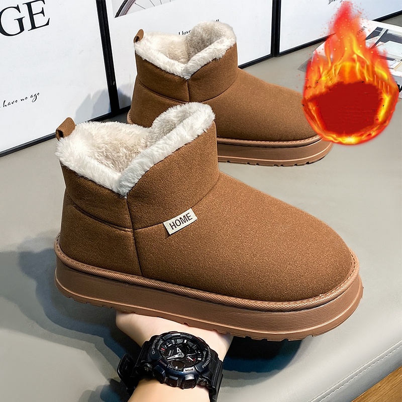 Popular Autumn and Winter Fleece-Lined Snow Boots for Couples, Men and Women