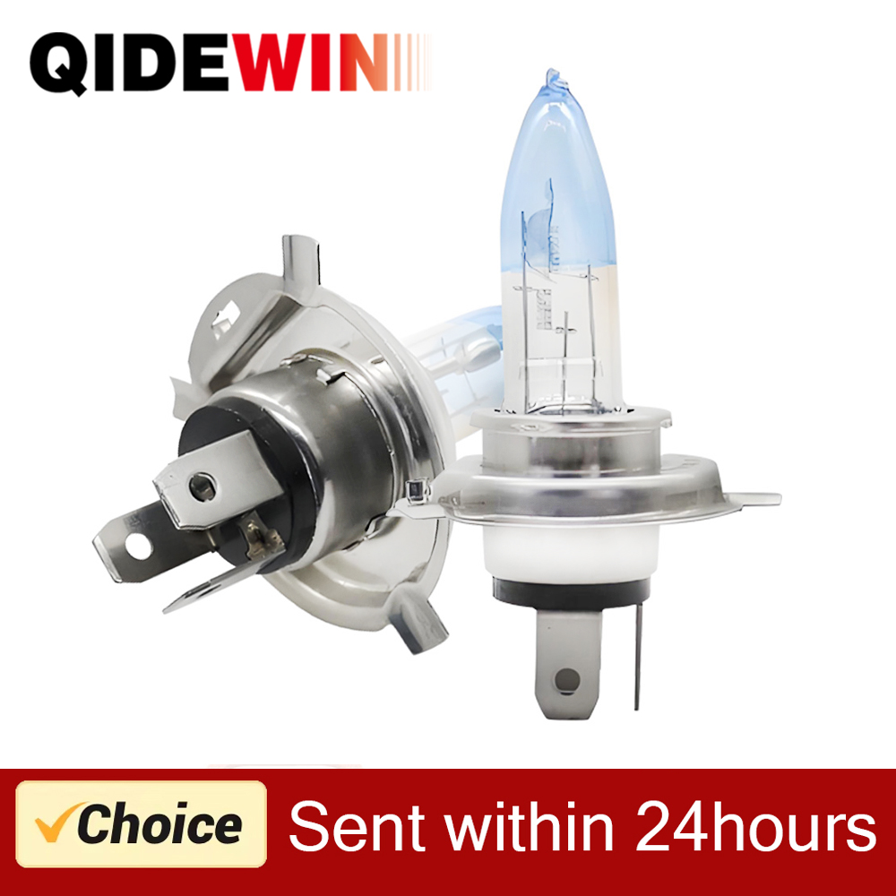 2Pcs Super LED Bulbs White 12V H4 Headlamps Kit 100W 6000K Car Auto Lamps Xenon Lamp Super Bright Halogen Car Headlight