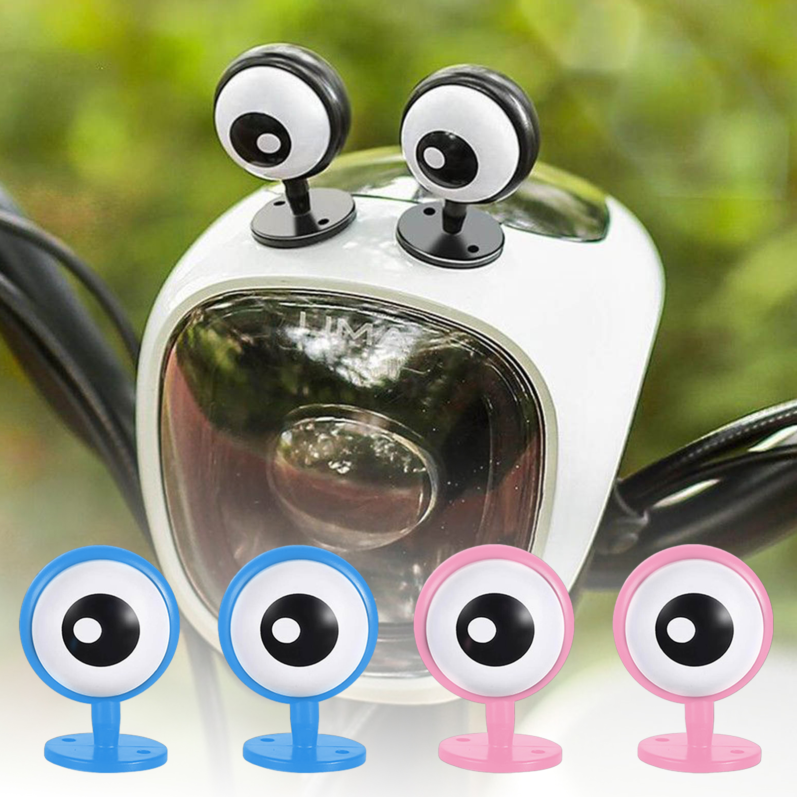 Electric Car Eye Personality Decoration Battery Car Locomotive Transformation Decoration Funny Motorcycle Helmets Cute Decor dr. eyemo