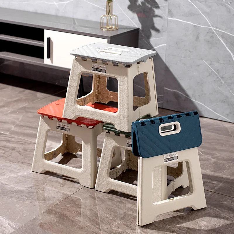 New Small Plastic Folding Stool Kids Portable Plastic Stool Collapsible Chair Safe Outdoor Picnic Handheld Step Garden Stool