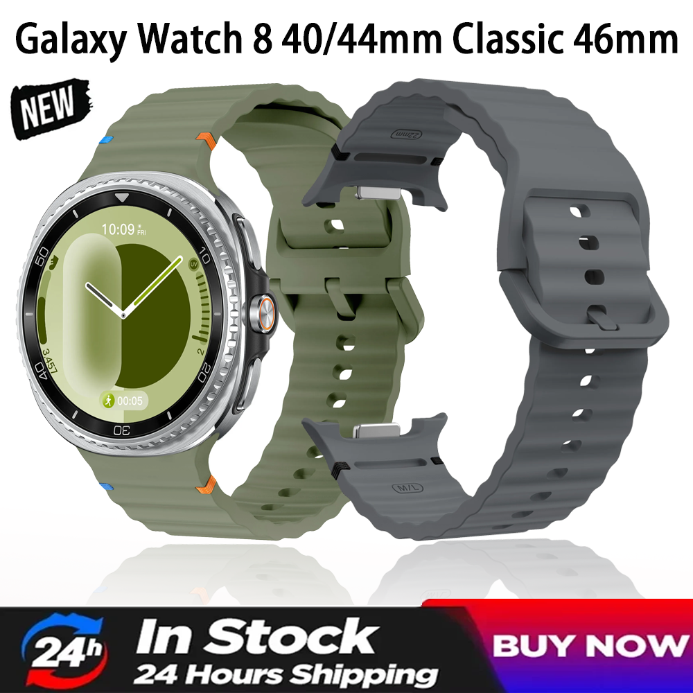 Sport Silicone Strap For Watch 8 Classic 46mm Adjustable Original Watchband Watch 8 40/44mm Correa