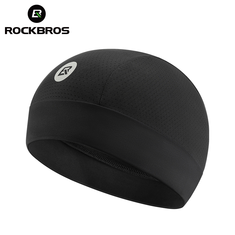 ROCKBROS Ice Silk Bicycle Caps Sunscreen Helmet Liner Breathable Brimless Caps Bike Quick-Dry Anti-UV Motorcycle Hat Riding Cap