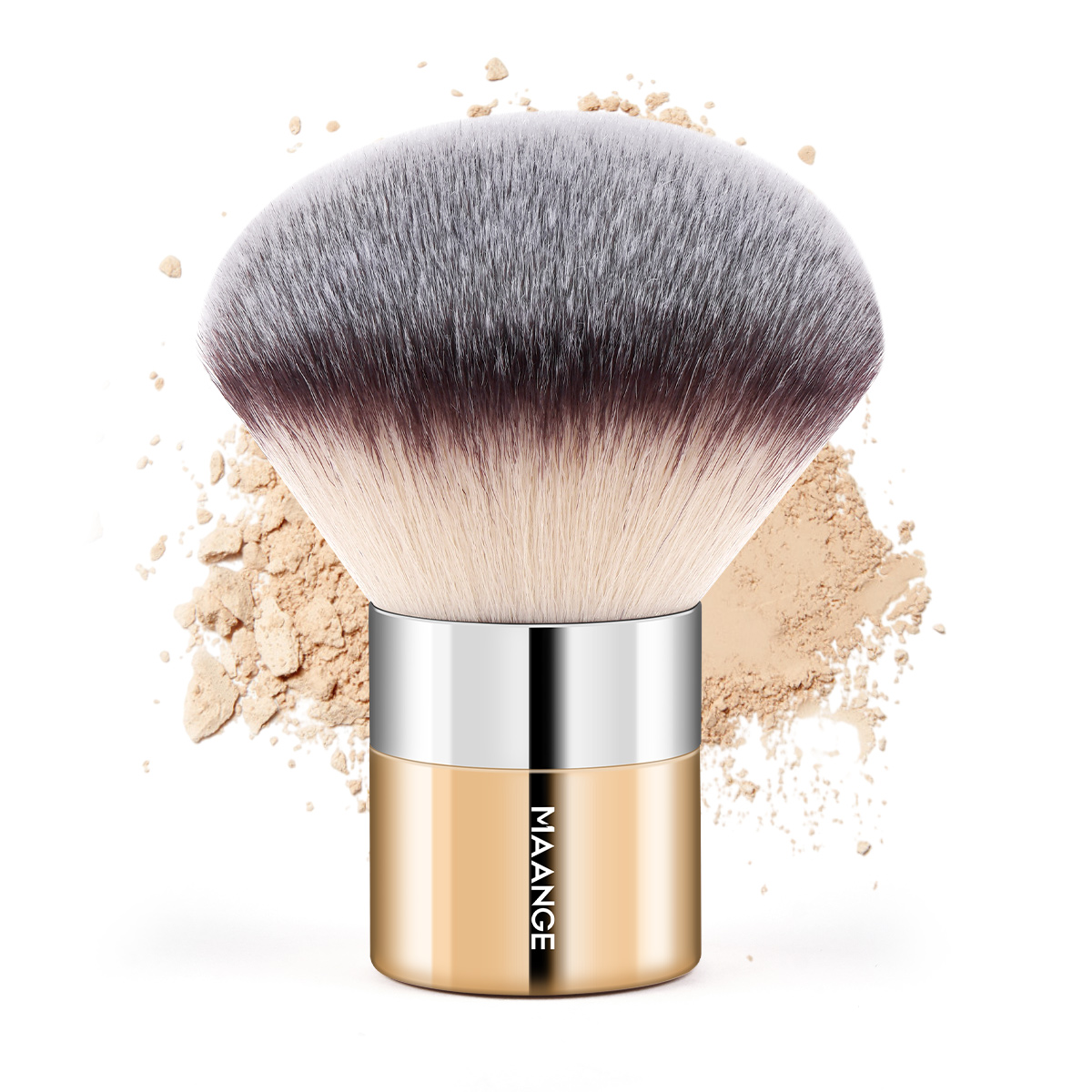 MAANGE 1pc Professional Powder Makeup Brush Evenly Kabuki Mineral Powder Brush Premium Handle Soft Dense Hair for Makeup