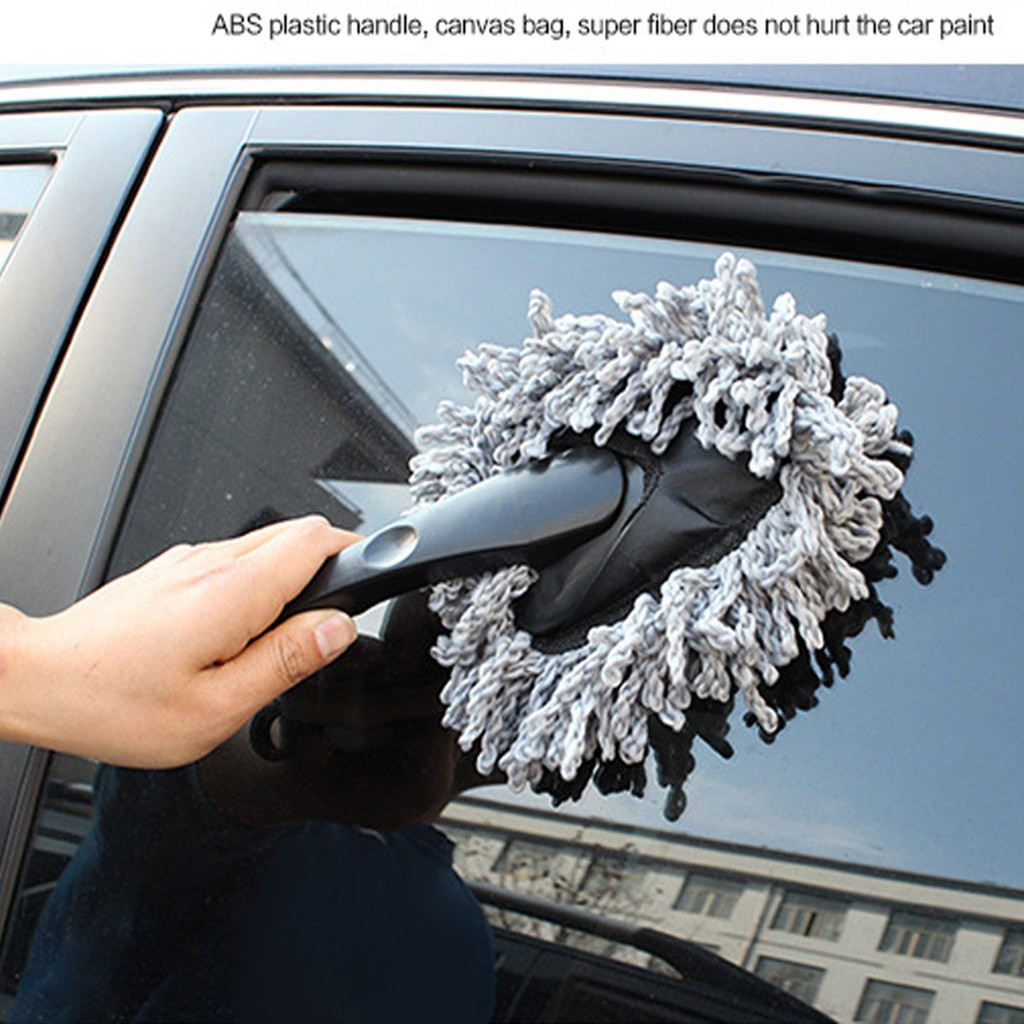Multifunctional Car Collector Cleaning Dusts Mop Bristles Strong Water Absorption Vehicle Cleaning Wax Mop Brush Car Wash