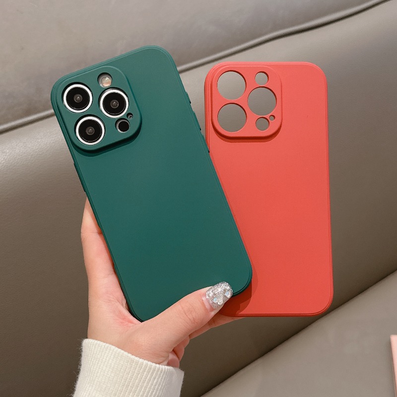 Suitable for iPhone 6 6s 7 7P 8 8P X Xr Xs XsMax 11 11 Pro 11Pro Max Luxury Slim Matte Solid Color Fashion Shockproof Phone Case