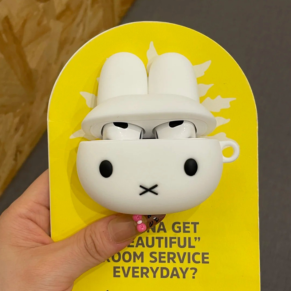 Miffy Rabbit Protective Airpods4 Cute Case 1/2 Generation Wireless Bluetooth Ear Case Pro3 Generation Silicone Soft