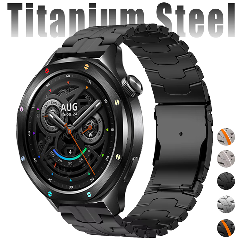 22mm Luxury Titanium Strap For Watch 5 S4 S3 S2 S1 Man Metal Bracelet Belt For Mi Watch 2/2 Pro Color Sport/2 Band