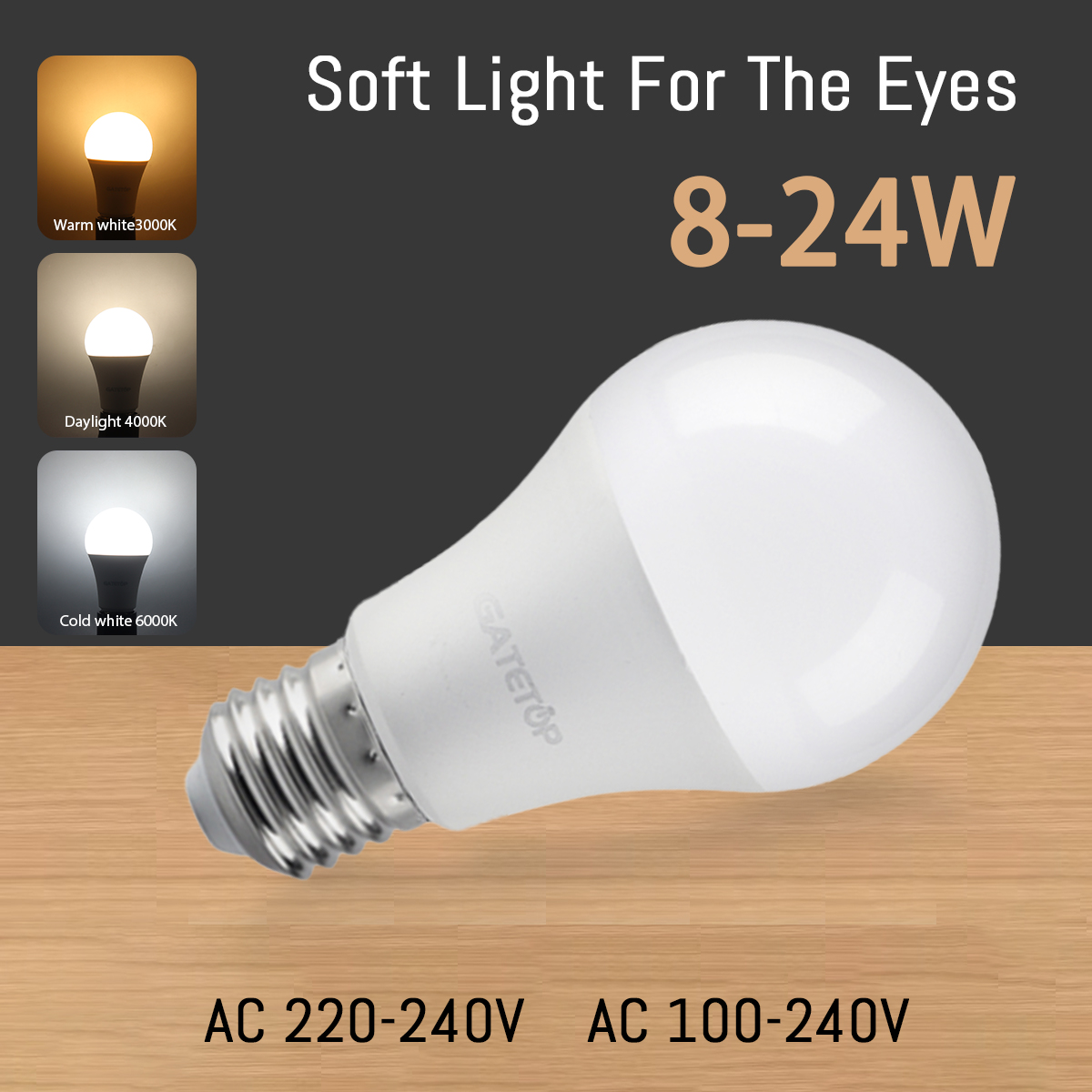 4pcs/lot LED Bulb E27 B22 8W 10W 18W 20W 24W Lamps AC 220V 230V 110V Cold Light Lamps for Home Derection Living Room Lighting