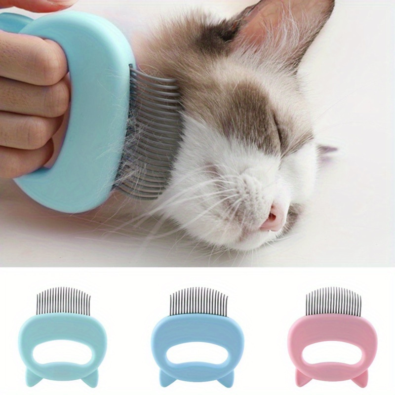 Cat Massage Comb detangling comb Easy Grip Handle Effectively Remove Cat Hair Fine Soft Brush Hair Multi-Color Grooming Tools
