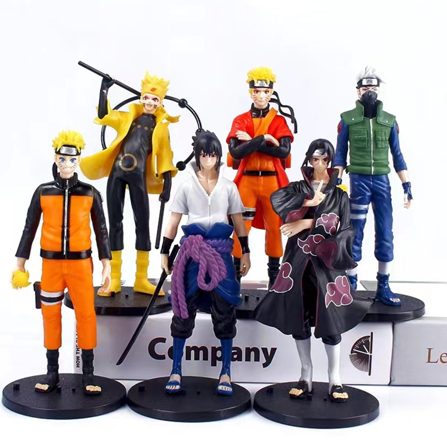 Anime Naruto Figure Uchiha Itachi Sasuke Kakashi Set PVC Action Figure Model Toy Collection