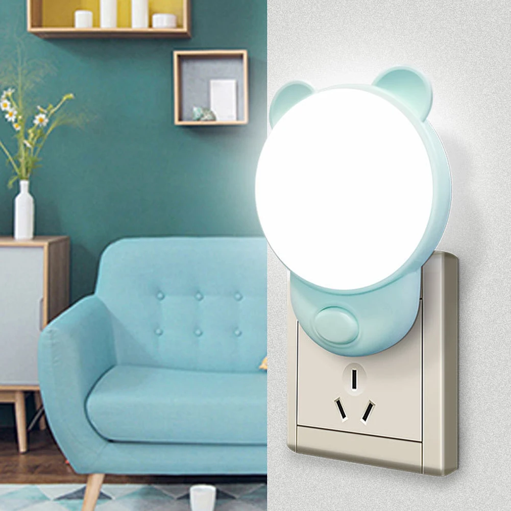 LED Night Light Bedsides Lamp Night light EU US UK Plug Lamp For Home Bedroom Kitchen Children Corridor Cute Night Lamp