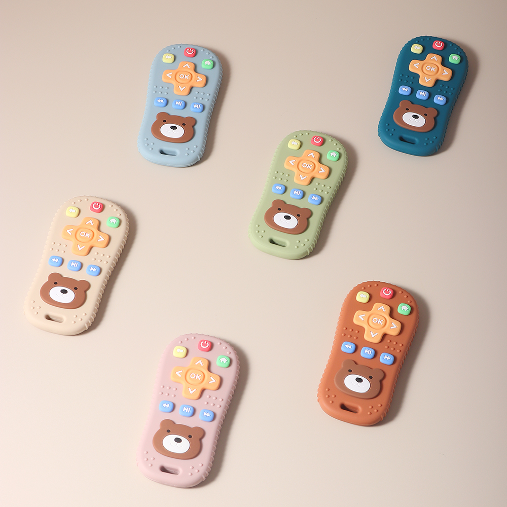 hot sell Baby Silicone remote control Teether Toy BPA Free Infant Chew Toys Relief Teeth Gum Sensory Toy