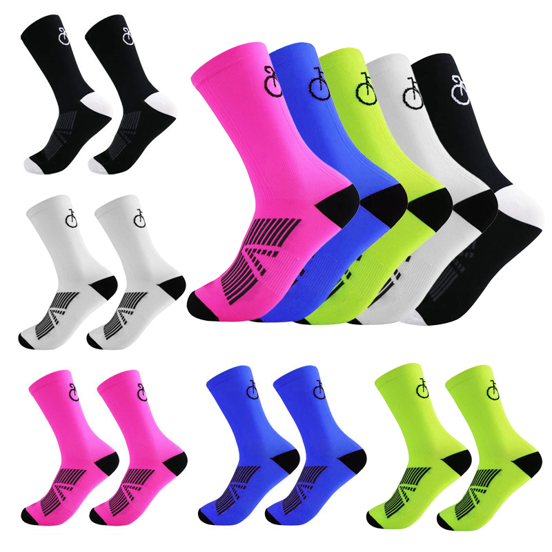 1 Pair Reinforced Toe Knit Breathable Anti-Slip Durable Training Outdoor Cycling Socks Unisex European sizes 38-43