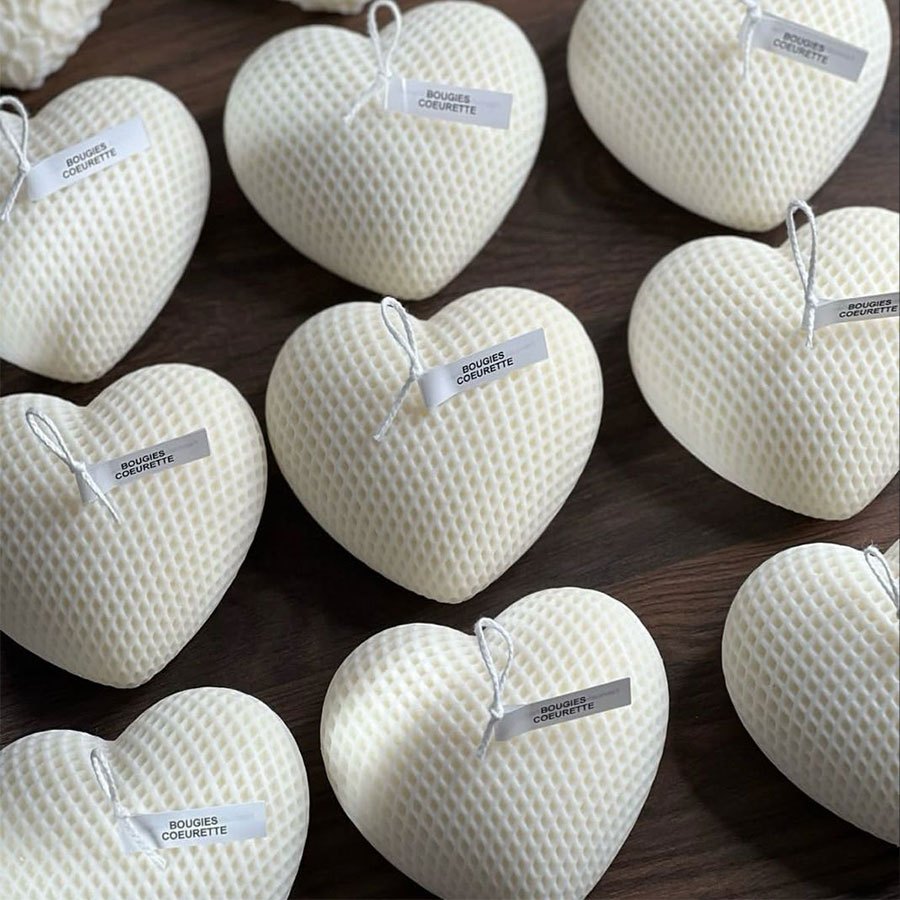 3pcs Heart Silicone Candle Molds - Large Medium Small for Epoxy Resin, Soap & Candle Making