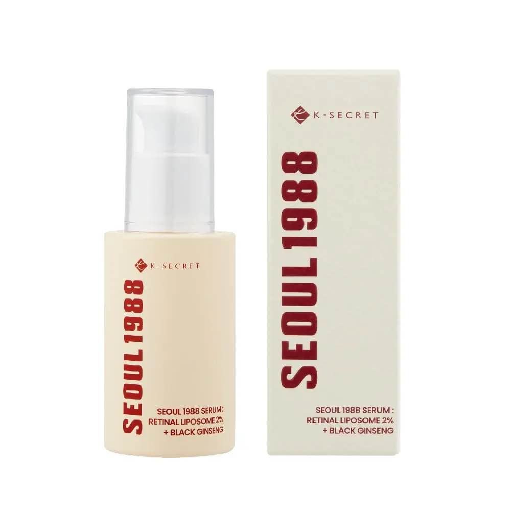 K Secret Se0ul 1988 Serum: Retinal Lip0some 2% + Black Ginseng | Premium Anti-Aging & Firming Korean Skincare