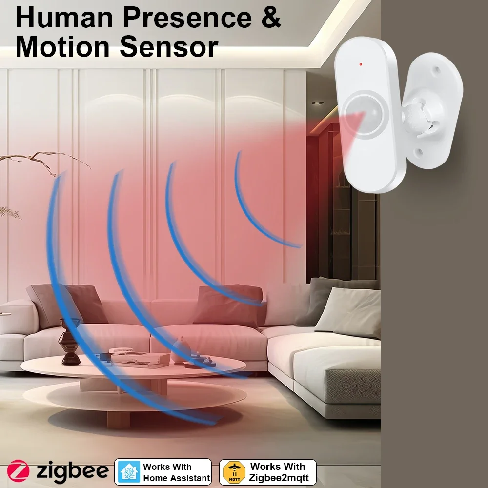 Tuya WiFi/ZigBee 24G MmWave Radar Smart Human Presence With Illumination Detector Support Light Switch 95~250V lightify