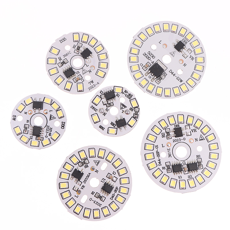 Bulb Light AC 220V Downlight Chip Spotlight LED Bulb Patch Lamp, SMD Plate Circular Module Light Source Plate