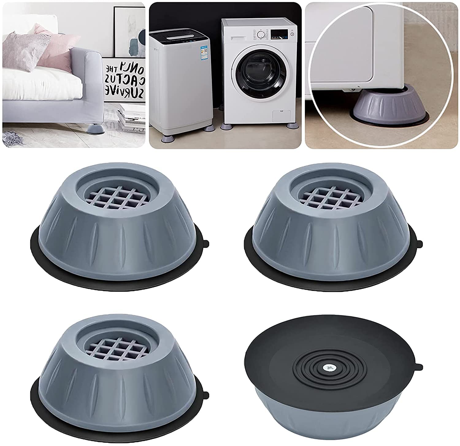Washing Machine antivibration pad Refrigerator Large Appliances Furniture Mute Rubber Mat Anti Vibration Pads Protect Floor