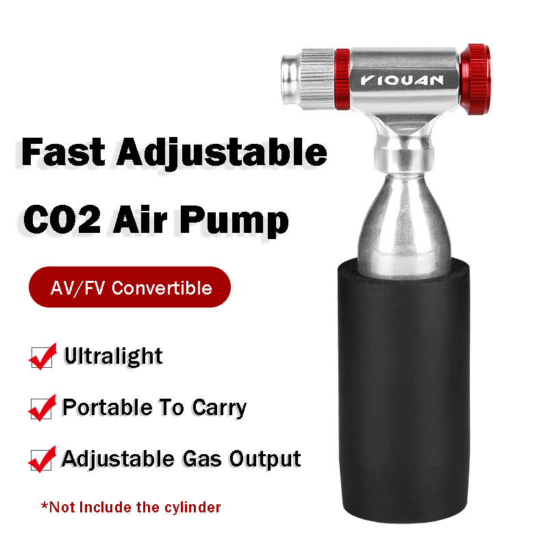 Fast CO2 Air Pump Portable Aluminum Alloy Road Bicycle Tire Inflator Adjustable MTB Tire Pump Bike Accessories