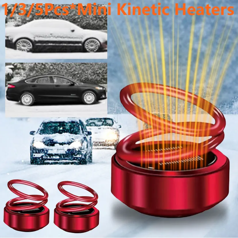 Double Ring Rotating Auto Fragrance Diffuser Portable Kinetic Molecular Heaters for Car Living Room Bathroom Mini Kinetic Heater
