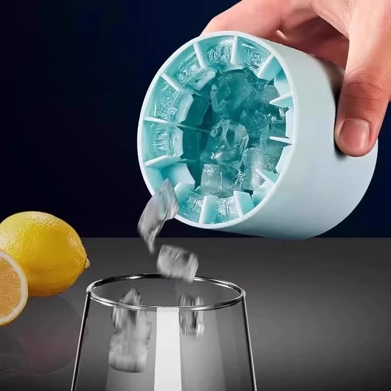 Silicone Cylinder Ice Cube Tray Twist and Pop Maker Easy Release Mold Quick Freeze Tube Leak Proof Container Kitchen Essential