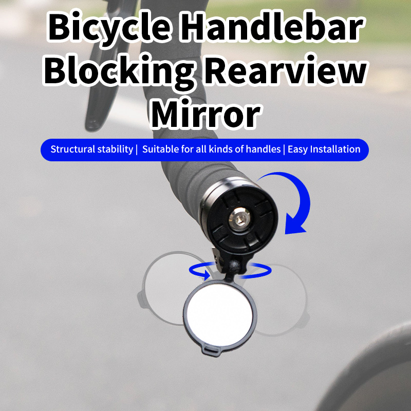 Rrskit Bike Handlebar Plug Rear View Mirror for MTB and Road Bikes Various Grips Adjustable Bicycle Handlebar Rear View Mirror