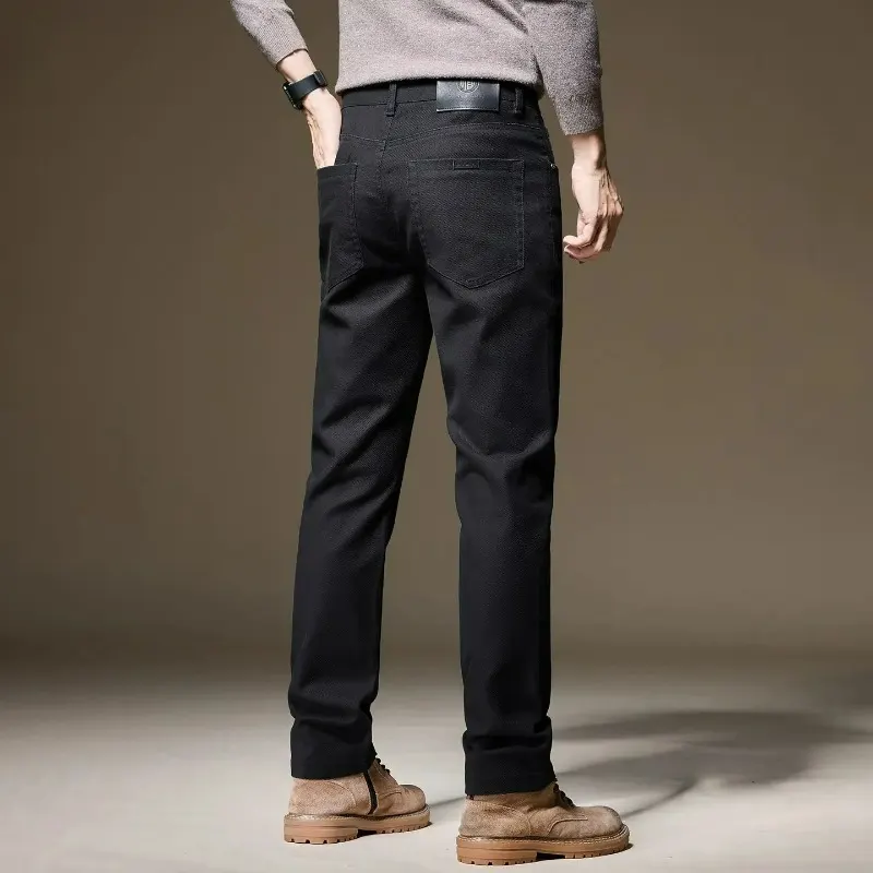 Men's Pants Casual Cotton Solid Color Spring Autumn Straight Business Work Pants High Quality Fashion Trousers Casual Pants