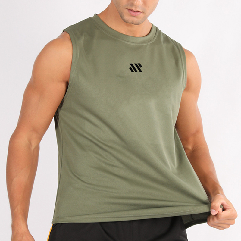 2025 Summer Men's Sleeveless Fitness Vest New Running Gym Sportswear Printed Men's Clothing for Fitness And Running