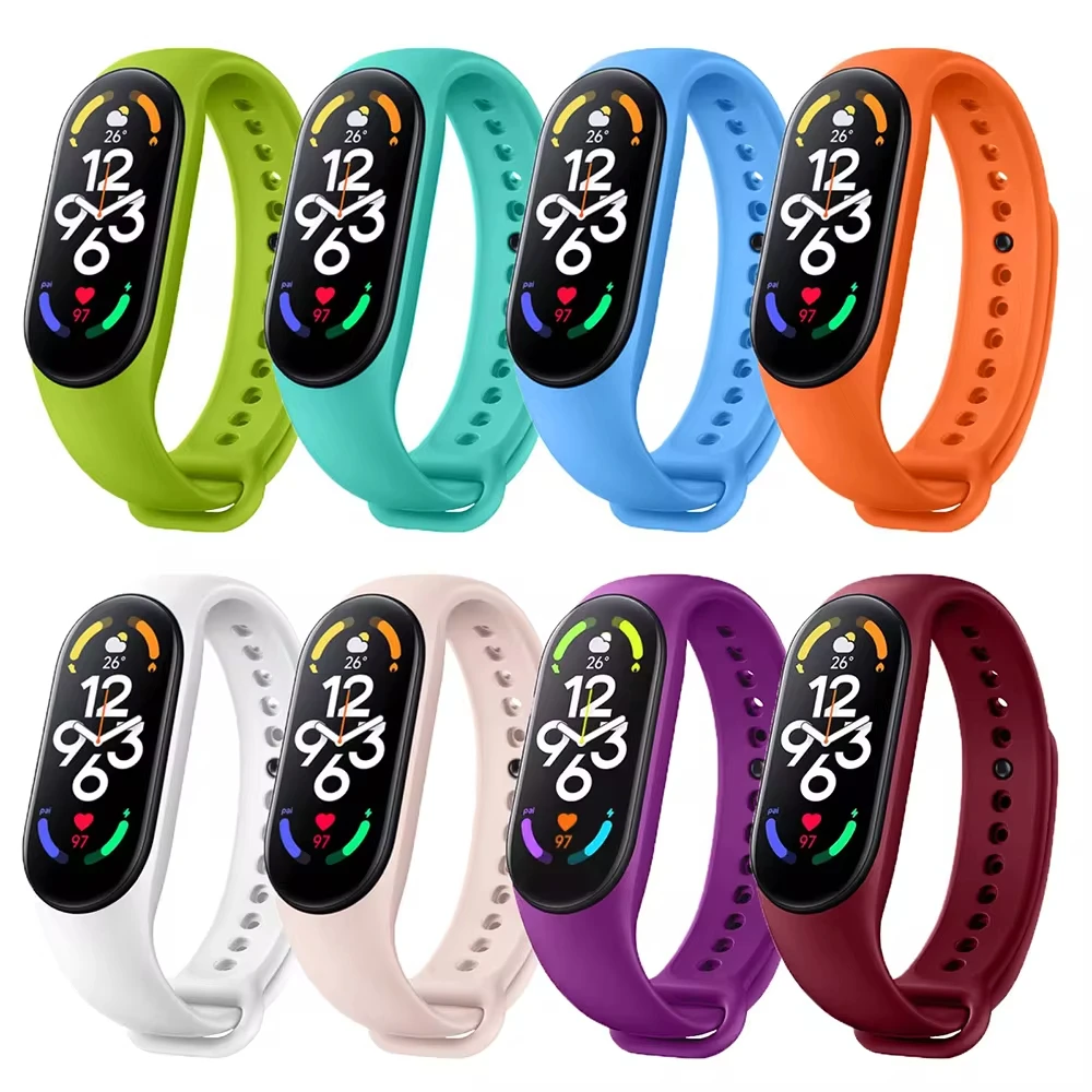 Strap for Xiaomi Mi Band 8/8 NFC Bracelet Silicone Wrist Miband 8 NFC Replacement pulsera correa Sport Strap for Mi Band 8