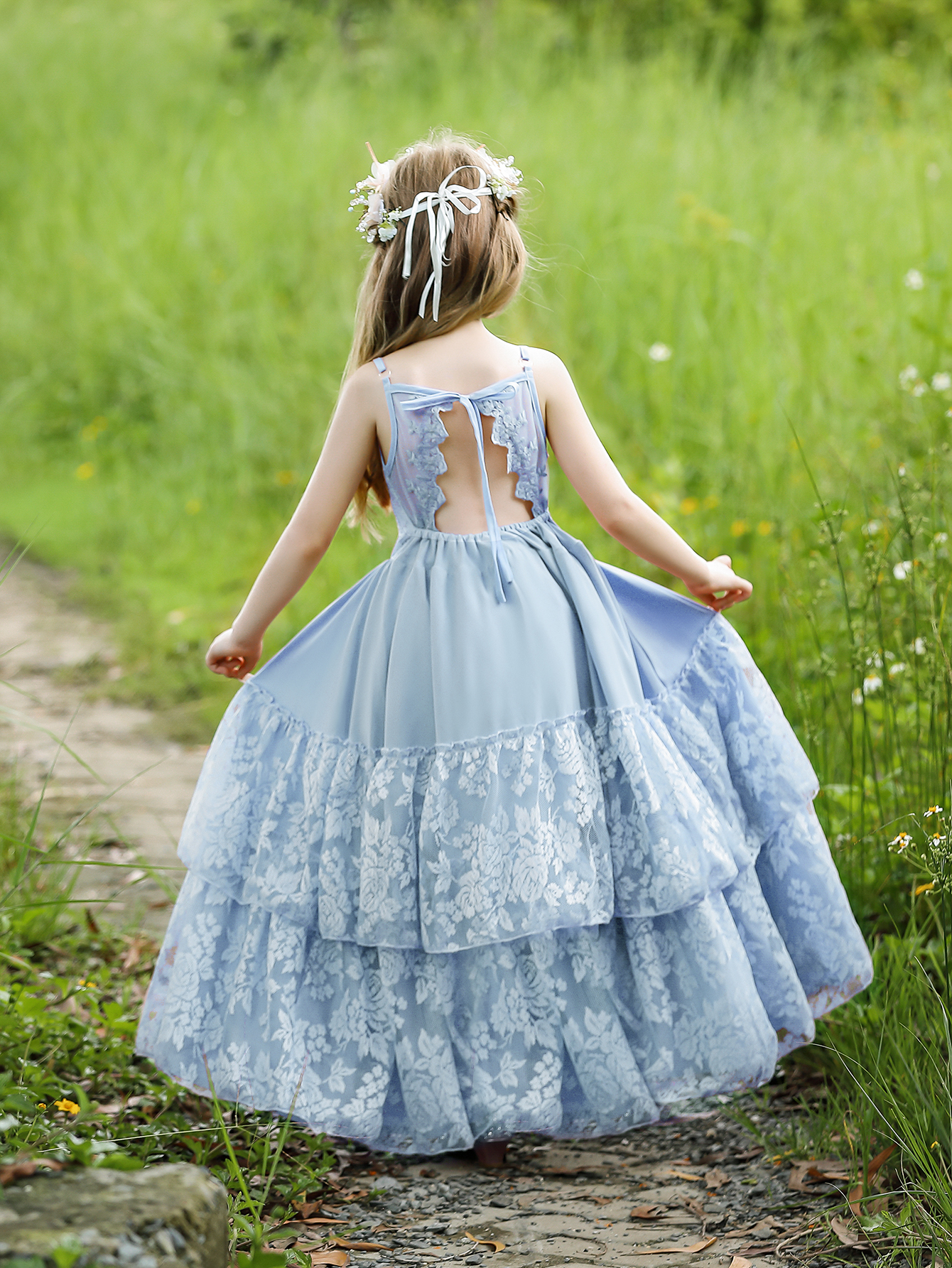 Pageant Ball Gown Wholesale Wedding Cute Girls Kids Lace Sleeveless New Design Birthday Casual Dresses Party