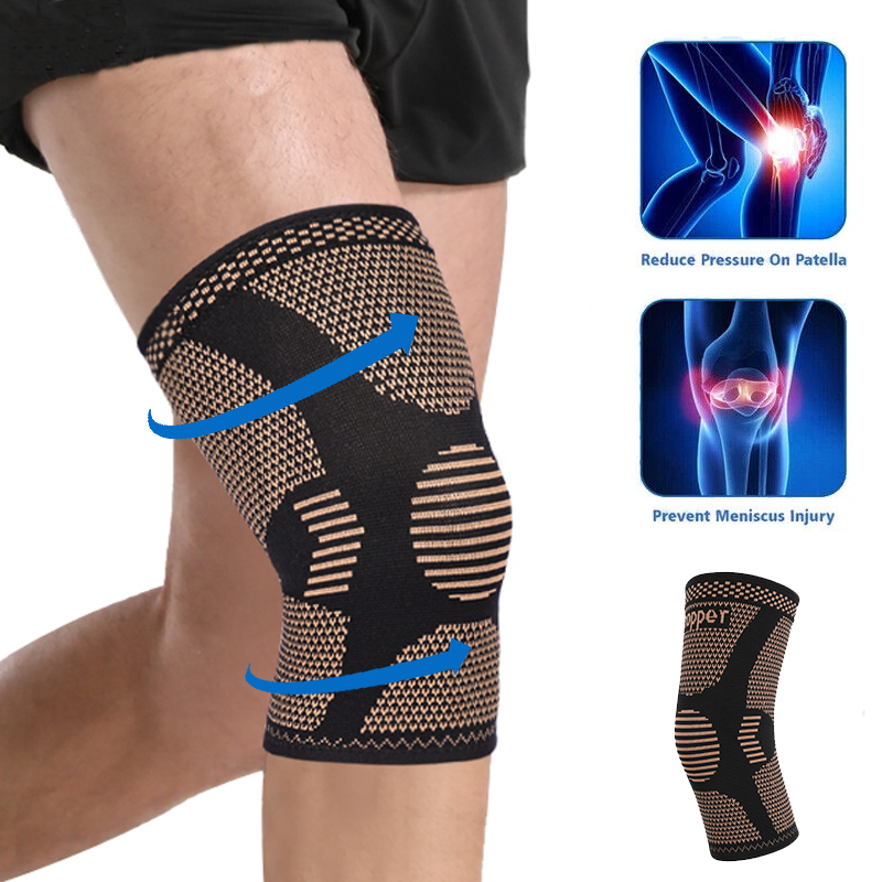 1Pcs Brace Copper Compression Sleeves - Knee Pads for Meniscus Tear,Arthritis,Joint Pain Relief