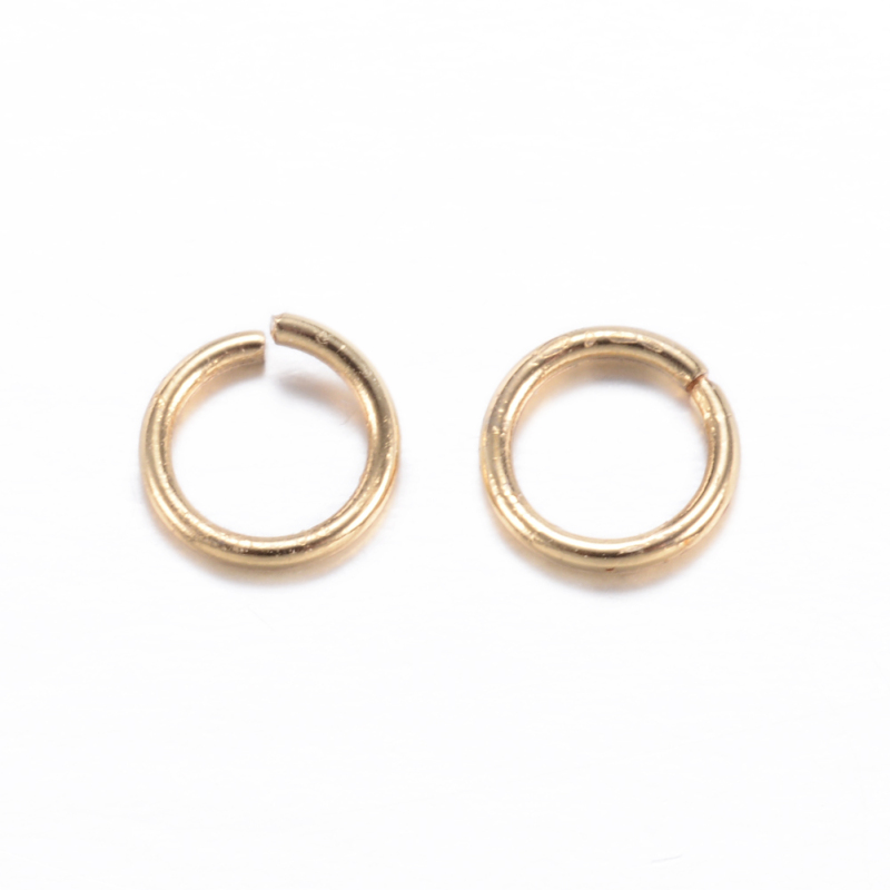 100pc 304 Stainless Steel Jump Rings Open Jump Rings Real 18k Gold Plated 18 Gauge 6x1mm Inner Diameter: 4mm pen gpt
