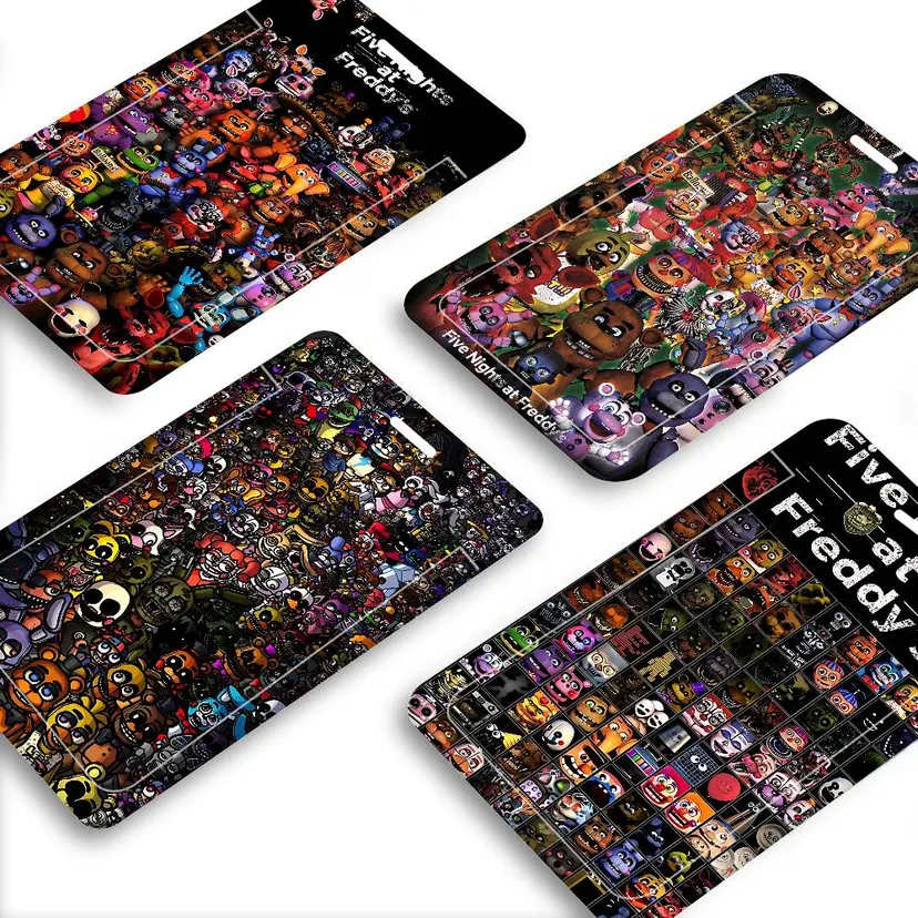 Fnaf F-Five-nights-At-F-Freddys Game Card Holder Company Staff Pass ID Work Card Holder Business Supplies