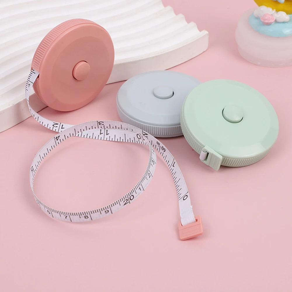 1/5/10/20PCS 1.5m Small Tape Measure Portable Student Soft Leather Three Measurement Clothes Automatic Recycling