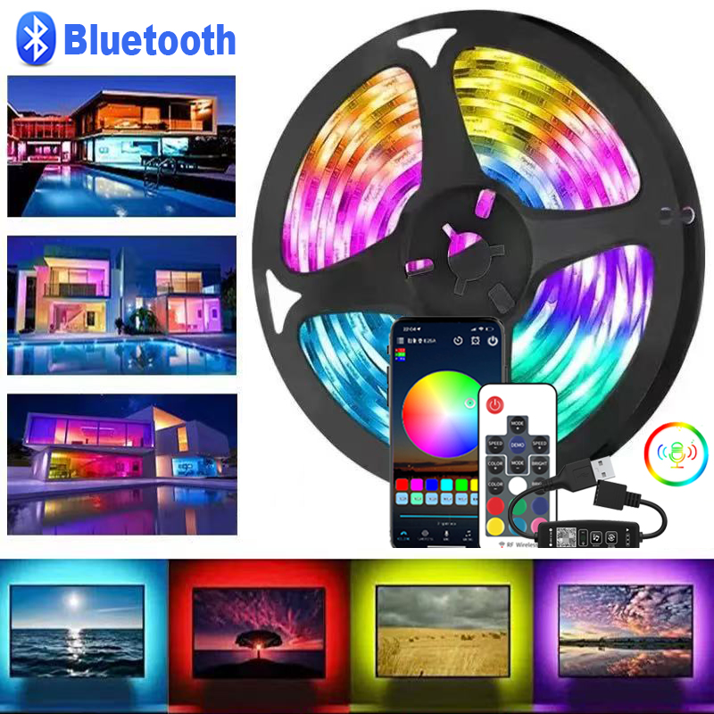 Bluetooth Led Strip Lights Usb For Tv Smart Led Tape Light 5V Flexible Led Lighting Strips Adhesive 5050 Led Strip Music Sync lightify
