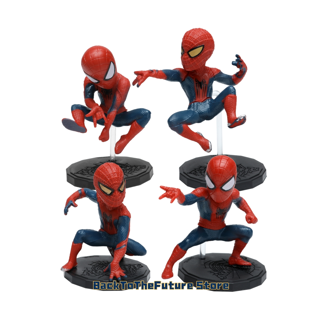 Hasbro Marvel Spider Man Superhero Spiderman 4pcs/Set 6-8cm Action Figure Anime Doll Collection Mini Toys Model