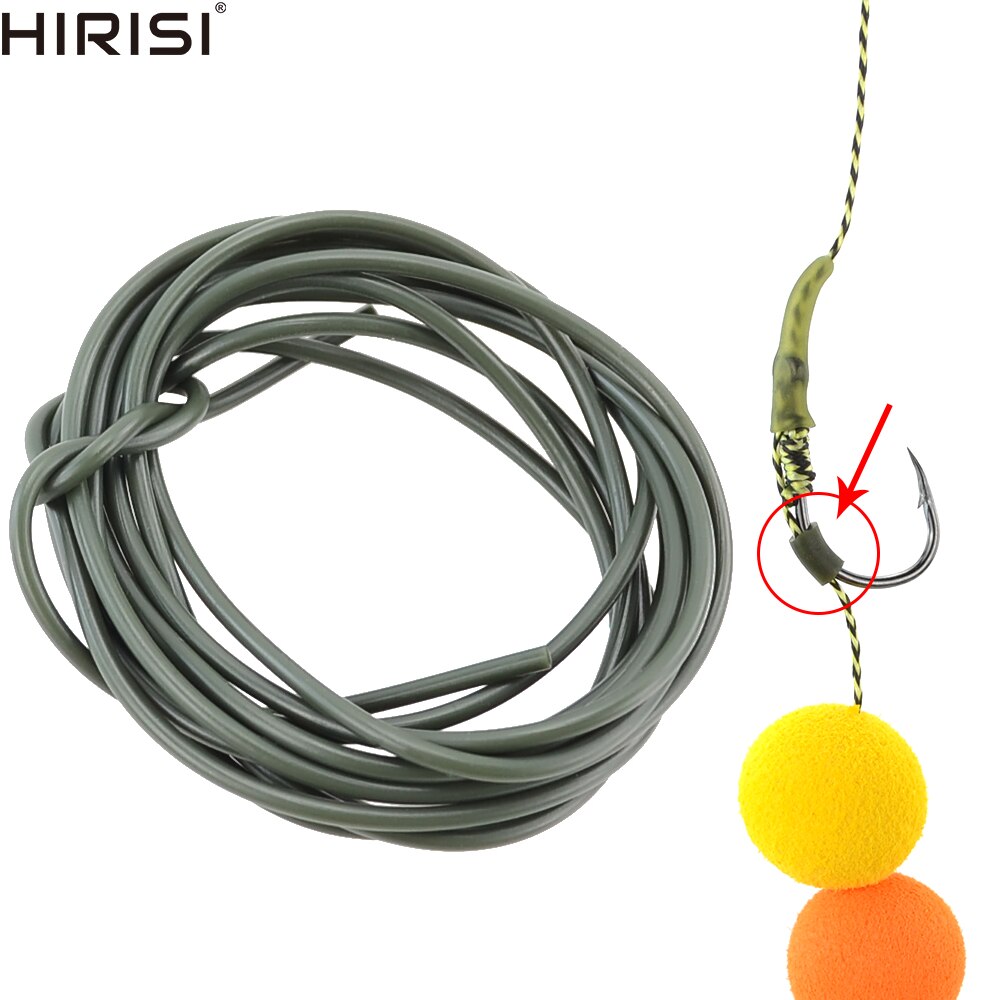 Hirisi Carp Fishing Silicone Tube For Hooks and Rigs Safety Lead-clip System Size 0.5x1.8mm 0.8x1.9mm 3 Meters