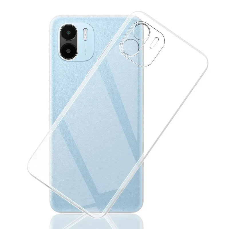 For Redmi A2 Plus + A1 A1Plus A2Plus Case Clear Silicone Soft TPU Back Cover Phone Cases Clear Ultra Thin Bumper Coques