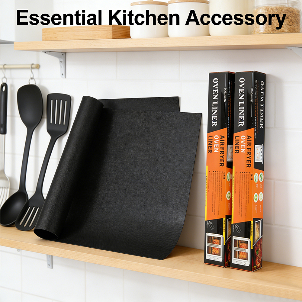 Oven Bottom Liners Non Stick Barbecue Grill Mats Reusable Kitchen Toaster Liner Air Fryer Cooking Heat Resistant Baking Paper