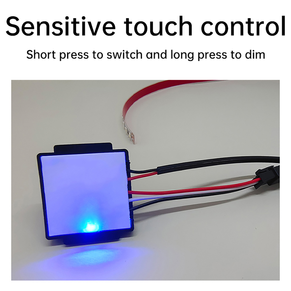 DC 5-12V Smart Touch Switch Home Light Switch LED Dual Color Temperature Adjustment Embedded Panel Bathroom Mirror Sensor Switch