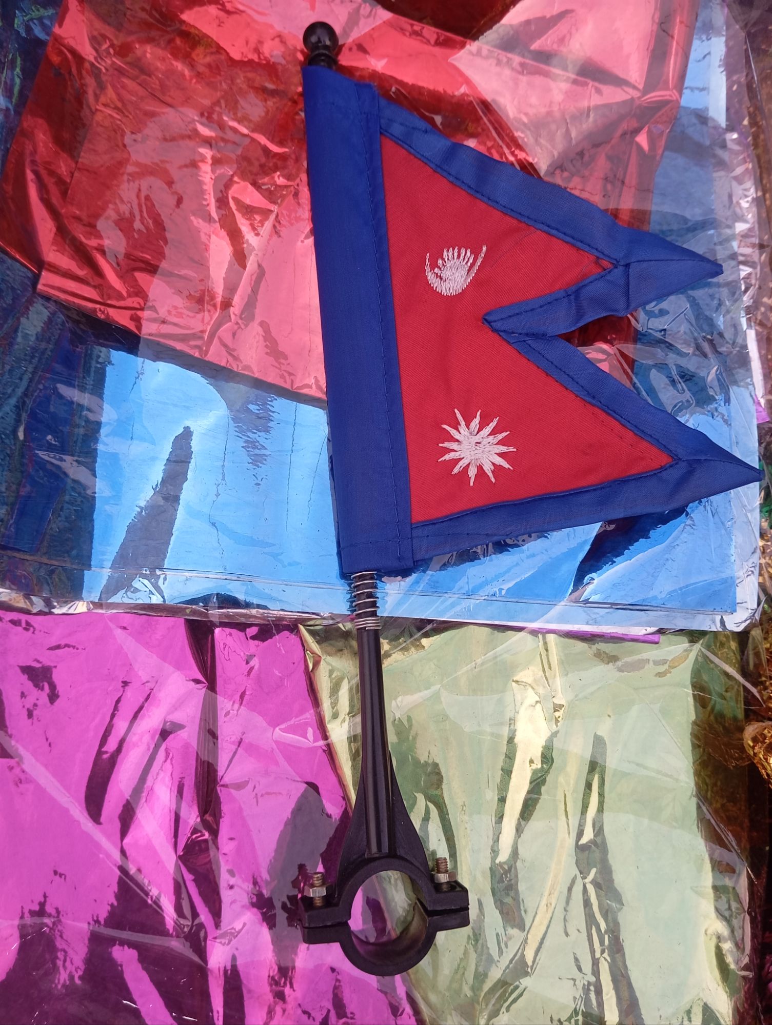 Nepal flag for cycle or bike