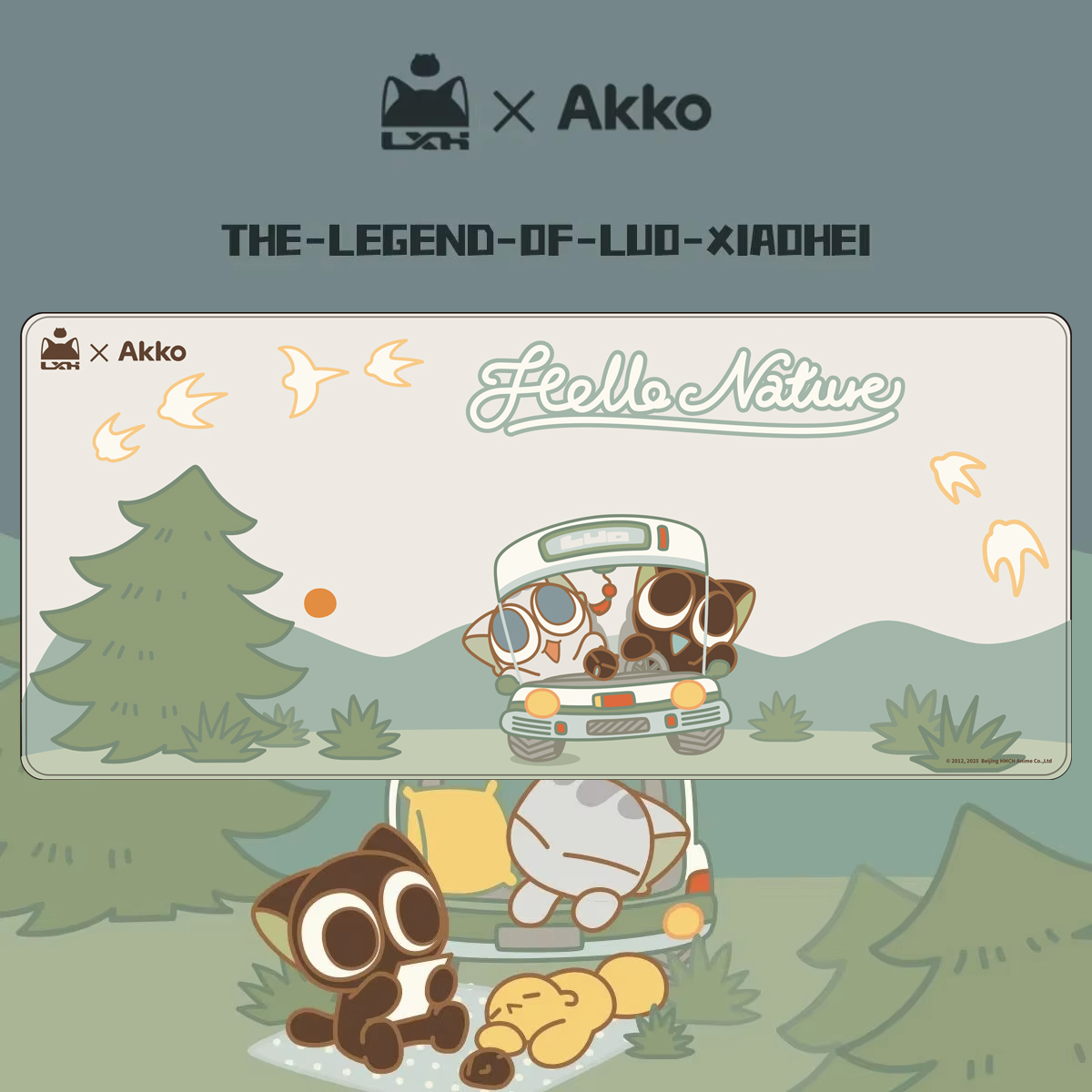 Akko The Legend of Hei Mouse Pad 900x400mm Extended Desk Mat Large Size Mousepad Cartoon Anime Desk Pad