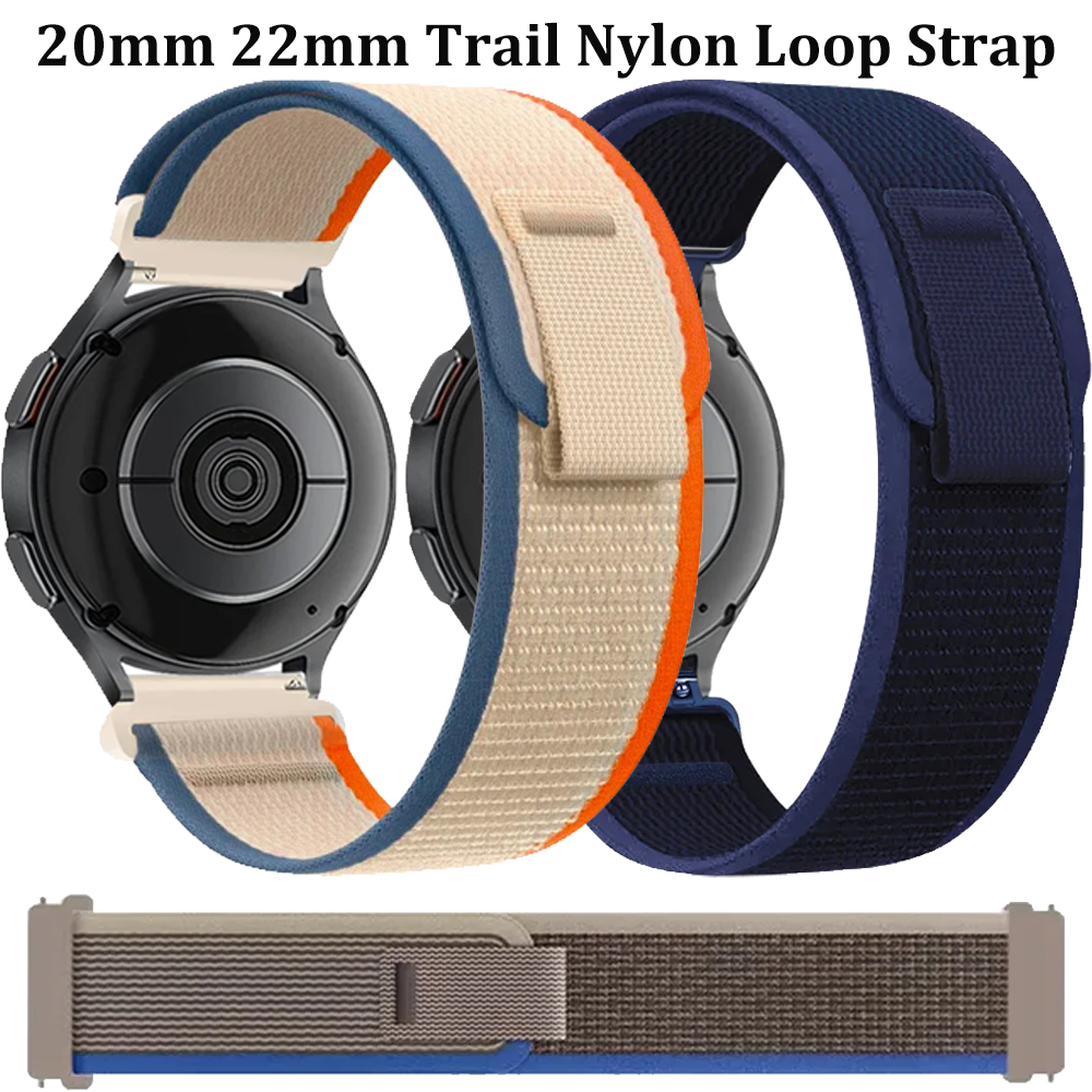 20mm 22mm Trail Nylon Strap for Xiaomi Watch 5/Realme Watch 5 S Bracelet Wristband for OPPO Watch S/X2/OnePlus Watch Lite/3 Belt