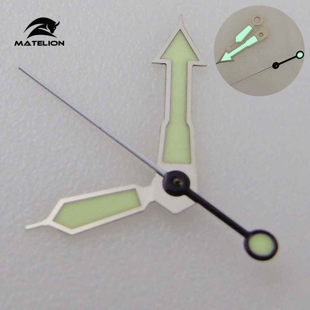 MATELION C3 Super Green Luminous Silver Watch Hand Spare Parts Fit NH35 NH36 NH38 NH70 NH72 Movement Diver Men Watch Parts