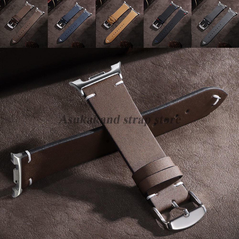For Galaxy Watch 8 Classic 46mm Business Men Bracelet for Samsung Galaxy Watch 8 40mm 44mm WatchStrap Brown Leather WatchBand